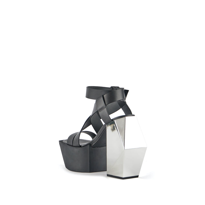 STAGE SANDAL BLACK SILVER