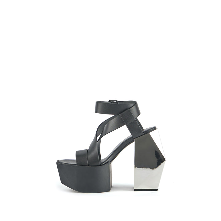 STAGE SANDAL BLACK SILVER